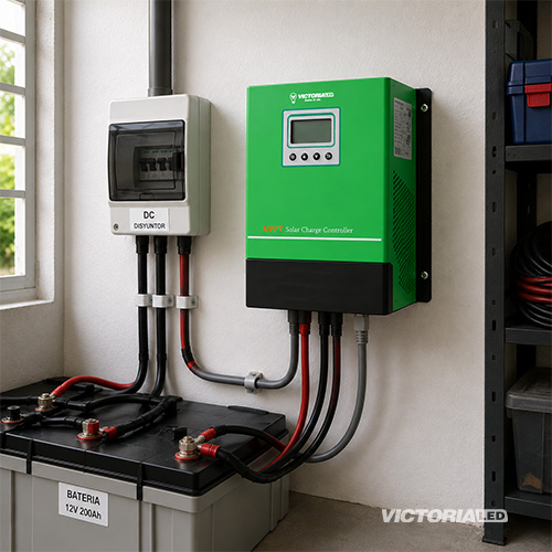 SOLAR CONTROLADOR 1C/U - 12V/24V/36/48V-100A