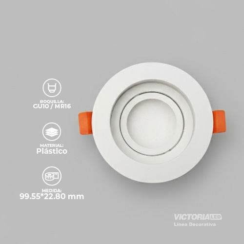 CARCASA REDONDA 100X35MM BLANCA 100U/C