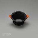 CARCASA REDONDA 85X35MM NEGRA 100U/C