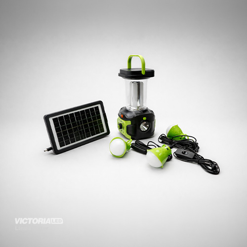 KIT SOLAR PORTATIL LINTERNA/3FOCOS3W/USB