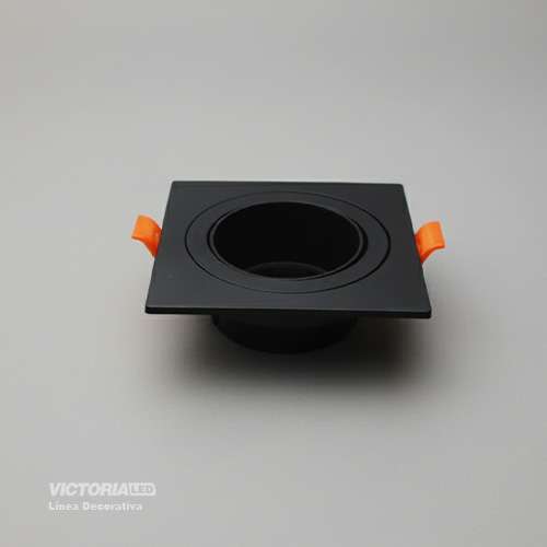 CARCASA CUADRADA 92X92X30MM NEGRA 100U/C