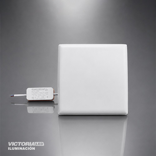 VICTORIA LED PANEL SIN BORDE 6500k 36W SOBREPUESTO CUADRADO 10U/C