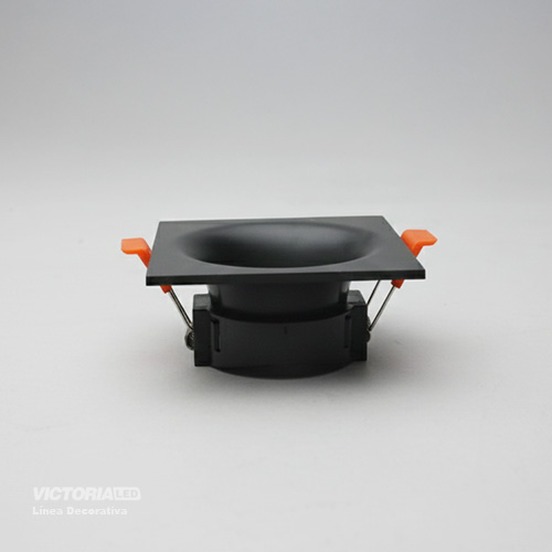 CARCASA CUADRADA 85X85X35MM NEGRA 100U/C