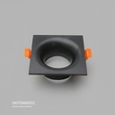 CARCASA CUADRADA 85X85X35MM NEGRA 100U/C