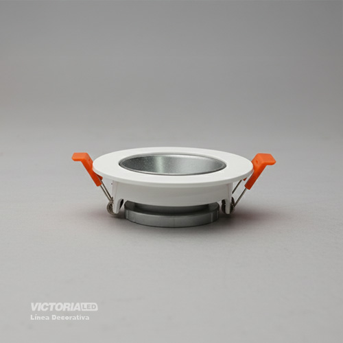 CARCASA REDONDA 90X30MM BLANCO/SILVER 100U/C