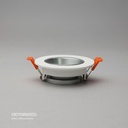 CARCASA REDONDA 90X30MM BLANCO/SILVER 100U/C