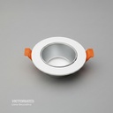 CARCASA REDONDA 90X30MM BLANCO/SILVER 100U/C