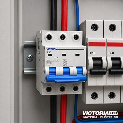 BREAKER VICTORIA LED AC 10K 3P 25A 4U/C