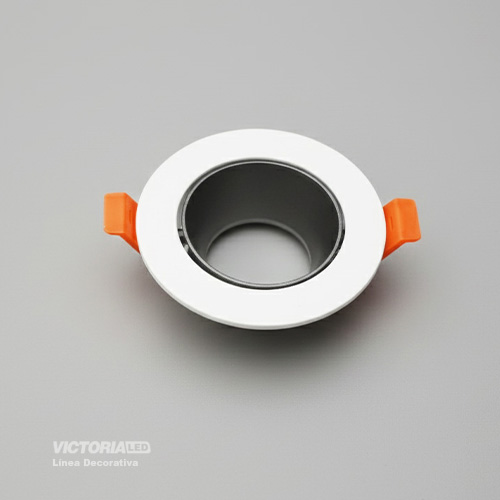 CARCASA REDONDA 90X30MM BLANCO/GRAY 100U/C