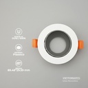 CARCASA REDONDA 90X30MM BLANCO/GRAY 100U/C