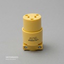ENCHUFE HEMBRA 2P 125V 15A AMARILLO 25U/C