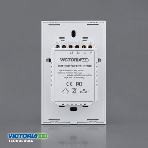 SMART INTERRUPTOR DOBLE WIFI TUYA BLANCO 86U/C