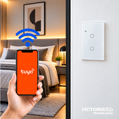 SMART INTERRUPTOR DOBLE WIFI TUYA BLANCO 86U/C