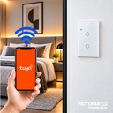 SMART INTERRUPTOR DOBLE WIFI TUYA BLANCO 86U/C