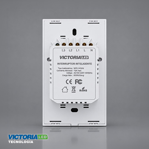 SMART INTERRUPTOR TRIPLE WIFI TUYA BLANCO 86U/C