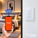 SMART INTERRUPTOR TRIPLE WIFI TUYA BLANCO 86U/C