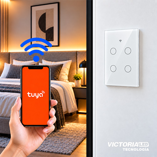 SMART INTERRUPTOR 4CH WIFI TUYA BLANCO 86U/C