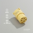 ENCHUFE HEMBRA 3P 110/250V 15A AMARILLO 25U/C