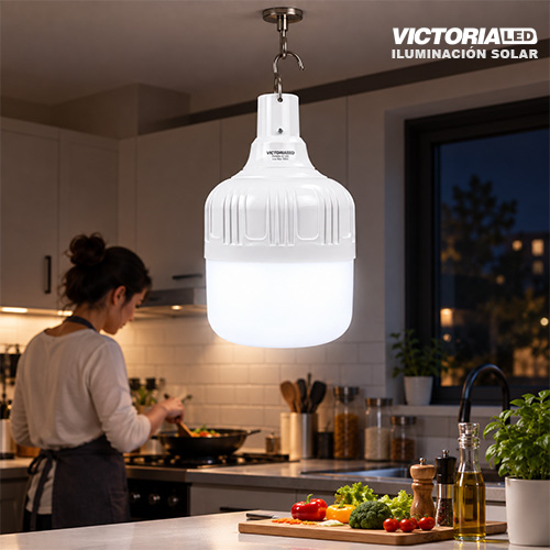 SOLAR FOCO LED 40W CON PANEL 6500K