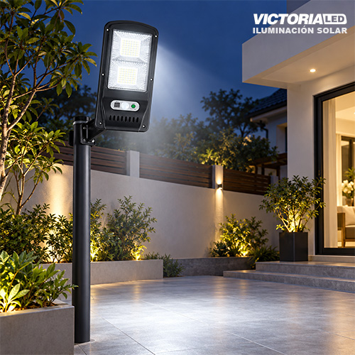 SOLAR MINI LAMPARA DE POSTE 6500K