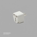 ADAPTADOR UNIVERSAL DE ENCHUFE 250V 10A BLANCO 25U/C