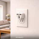 ADAPTADOR UNIVERSAL DE ENCHUFE 250V 10A BLANCO 25U/C