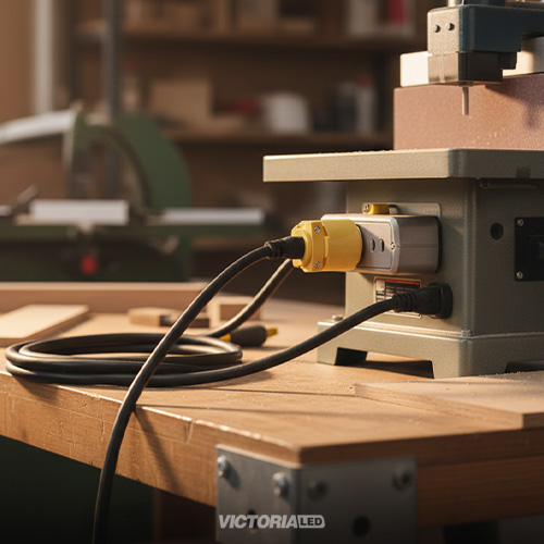 ENCHUFE MACHO 2P 125V 15A AMARILLO 25U/C