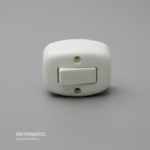 INTERRUPTOR SIMPLE SOBREPUESTO BLANCO 10U/C