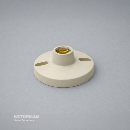 BOQUILLA PLAFÓN DE PLASTICO E27 250V 1.2A 150W BLANCO 10U/C