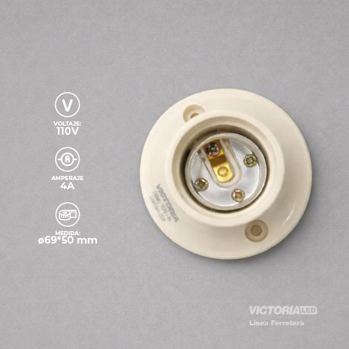 PORTALAMPARA E27 110/250V 4A BLANCO 12U/C