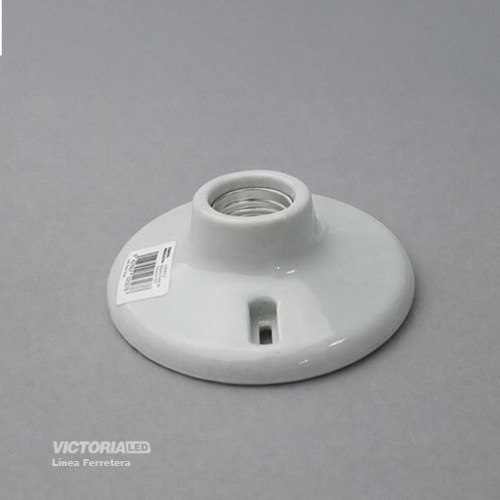 BOQUILLA PLAFÓN DE PORCELANA E27 250V 660W BLANCO 10U/C