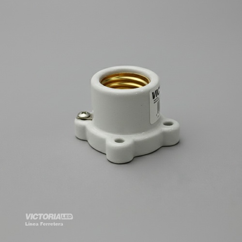PORTALAMPARA DE PORCELANA E27 110/250V 4A BLANCO 20U/C