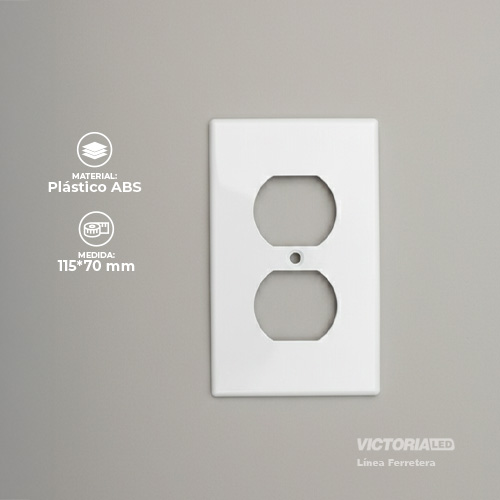 TAPA DE TOMACORRIENTE BLANCO 50U/C