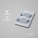 PLACA FRONTAL CUBIERTA IMPERMEABLE GRIS