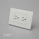 TOMACORRIENTE DOBLE 16A 125/250V PC BLANCO 10U/C