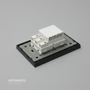 TOMACORRIENTE DOBLE + USB*2 16A 125/250V PC NEGRO 5U/C