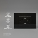 TOMACORRIENTE DOBLE + USB*2 16A 125/250V PC NEGRO 5U/C