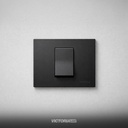 PLACA CIEGA PC NEGRO 10U/C