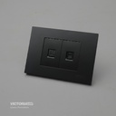 TOMA RJ45 CAT5 + CAT6 PC NEGRO 10U/C