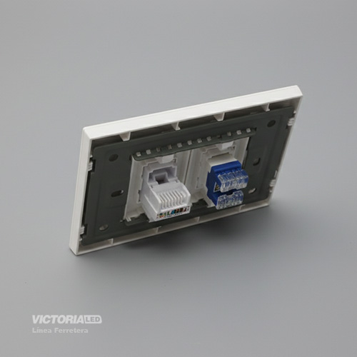 TOMA RJ45 CAT5 + CAT6 PC BLANCO 10U/C