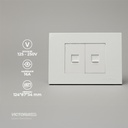 TOMA RJ45 CAT5 + CAT6 PC BLANCO 10U/C