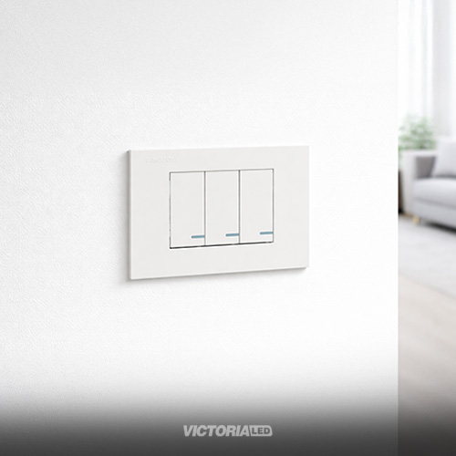 INTERRUPTOR TRIPLE CONMUTABLE 16A 125/250V PC BLANCO 10U/C