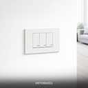 INTERRUPTOR TRIPLE CONMUTABLE 16A 125/250V PC BLANCO 10U/C