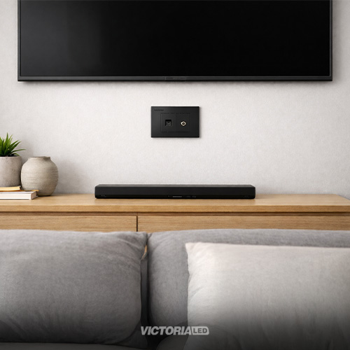 TOMA TV + RJ45 CAT5 PC NEGRO 10U/C