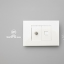 TOMA TV + RJ45 CAT5 PC BLANCO 10U/C