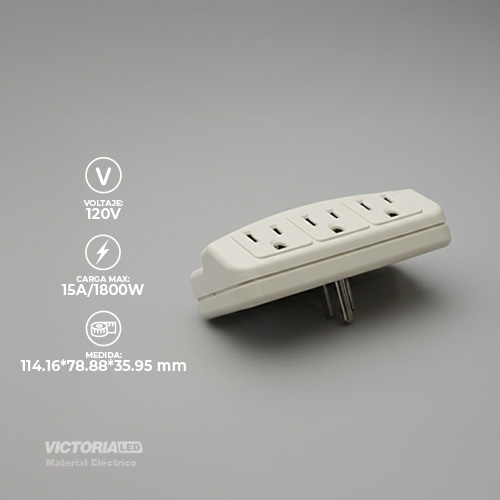 PROTECTOR DE VOLTAJE 3 TOMA 15A 90V-140V 25U/C