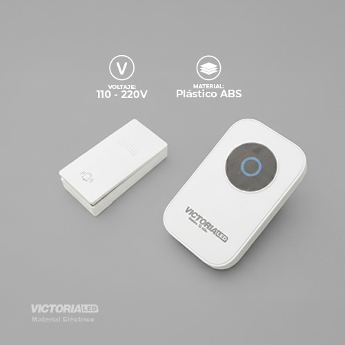 TIMBRE INALAMBRICO KINETICO BLANCO 110/240V 100U/C