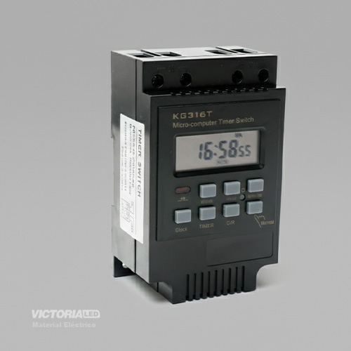 VICTORIA LED TIMER 85-264V AC 25A NEGRO 30U/C
