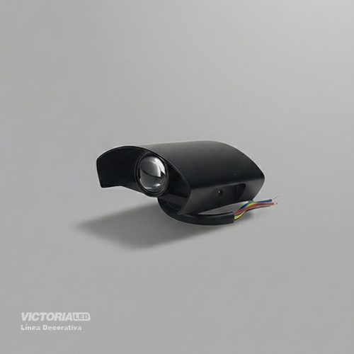 APLIQUE DE PARED IP65 2*1W 6000K NEGRO 78*80MM AC85-265V