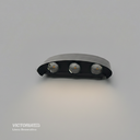 APLIQUE DE PARED IP65 6*1W 3000K NEGRO 170*80MM AC85-265V